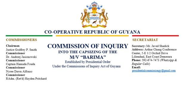 M/V BARIMA COI advances preparation for public hearings